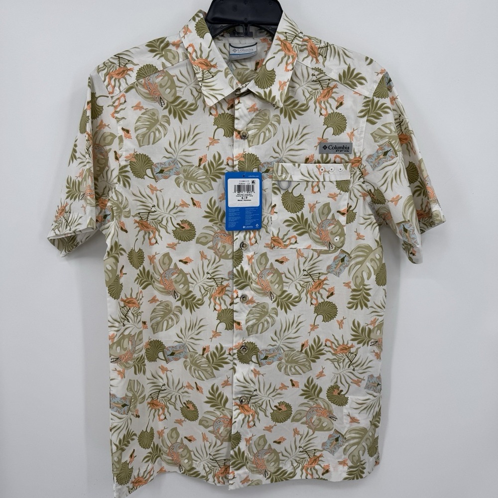Columbia Sportswear Mens Wild Cast Camp PFG Shirt Short Sleeve FO6044 Small